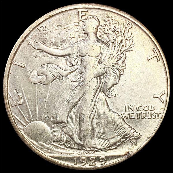 1929-D Walking Liberty Half Dollar NEARLY UNCIRCUL