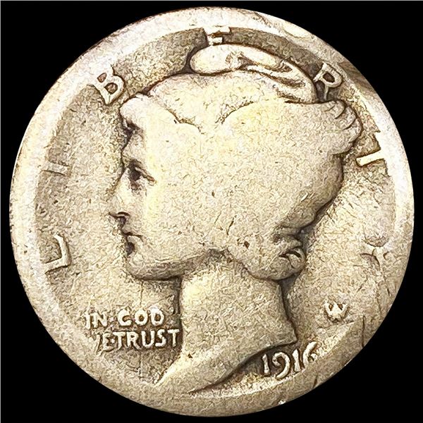 1916-D Mercury Dime NICELY CIRCULATED