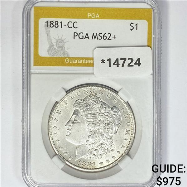 1881-CC Morgan Silver Dollar PGA MS62+