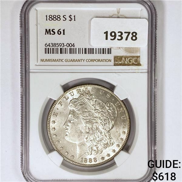 1888-S Morgan Silver Dollar NGC MS61