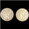 Image 1 : (2) 1873 Nickel 3 Cents NICELY CIRCULATED