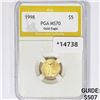 Image 1 : 1998 $5 1/10oz American Gold Eagle PGA MS70