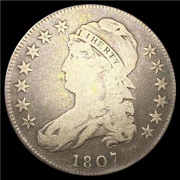 1807 0-114 Cap Bust Half Dollar R3 NICELY CIRCULAT