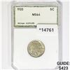 Image 1 : 1920 Buffalo Nickel Hallmark MS64
