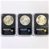 Image 2 : 1923-1925 Set (3) Silver Peace Dollar PCS UNC