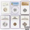 Image 1 : 1910-1964 Set (6) Misc Graded Coins MS