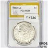 Image 1 : 1882-CC Morgan Silver Dollar PGA MS65