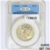 Image 1 : 1945 Walking Liberty Half Dollar CSI MS68