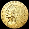 Image 1 : 1908 $2.50 Gold Quarter Eagle LIGHTLY CIRCULATED