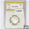 Image 1 : 1910 Barber Quarter PGA MS65+