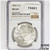 Image 1 : 1882-S Morgan Silver Dollar NGC MS64+