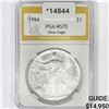 Image 1 : 1994 American Silver Eagle PGA MS70