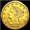 Image 1 : 1907 $2.50 Gold Quarter Eagle NICELY CIRCULATED
