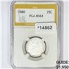 Image 1 : 1880 Seated Liberty Quarter PGA MS64