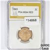 Image 1 : 1865 Two Cent Piece PGA MS64 RED