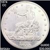Image 1 : 1874-CC Silver Trade Dollar CHOICE BU +