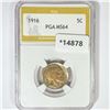 1916 Buffalo Nickel PGA MS64