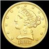 Image 1 : 1897-S $5 Gold Half Eagle CLOSELY UNCIRCULATED