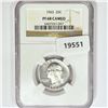 Image 1 : 1963 Washington Silver Quarter NGC PF68 Cameo