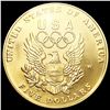 Image 2 : 1992-W .25oz Gold Commem. $5 GEM PROOF
