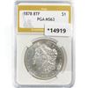 Image 1 : 1878 8TF Morgan Silver Dollar PGA MS63