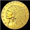 Image 1 : 1908 $2.50 Gold Quarter Eagle CLOSELY UNCIRCULATED