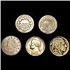Image 1 : (5) Misc Nickels (1866, 1872, 1883, 1915-S, 1939-
