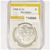 Image 1 : 1900-O/CC Morgan Silver Dollar PGA MS64+