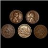 Image 1 : (5) Misc Cents (1857, 1869, 1879, (2) 1924-D) NIC