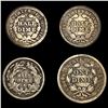 Image 2 : (4) Seated Dimes & Half Dimes NICELY CIRCULATED