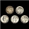 Image 1 : (5) Misc Dimes (1903, 1916, 1938, 1939, 1941) HIG