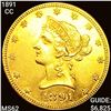 Image 1 : 1891-CC $10 Gold Eagle UNCIRCULATED