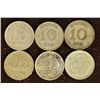 Image 2 : 1928, 38, 41, 45, 53 & 59 SWEDEN SILVER 10 ORE