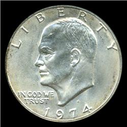 1974S IKE Dollar Silver Graded MS70 (COI-4883)