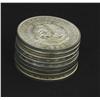 Image 1 : 1955-9 Mexico Silver 5 Pesos Unsearched Stack of 8 Mostly BU 3.6 Ounces Silver! (COI-5240)