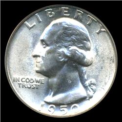 1950D Washington 25c Quarter Coin Graded PCGS MS65 (COI-5314)