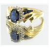Image 2 : 1.65ct Ceylon Blue Sapphire & Diamond 10k Gold Ladies Ring (JEW-1471)