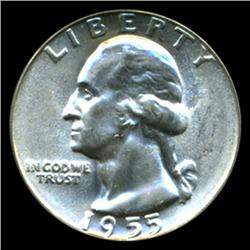 1955 Washington 25c Quarter Coin Graded PCGS MS65 (COI-5331)