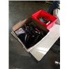 Image 1 : BOX AND BIN OF BIKE TOOLS AND PARTS