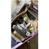 Image 10 : 2 BOXES AND 2 BINS OF TOOLS, SHOP SUPPLIES, SEALANT, HARDWARE