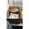 Image 2 : 2 BOXES AND 2 BINS OF TOOLS, SHOP SUPPLIES, SEALANT, HARDWARE