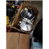 Image 4 : 4 BOXES OF KITCHEN ITEMS, WATER BOTTLES, SINK