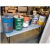 Image 1 : 6 EMPTY METAL PAILS, ESSO AND OTHER - OIL, LUBE AND ANTIFREEZE
