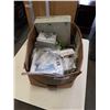 Image 1 : BOX OF LOW VOLTAGE ELECTRICAL ITEMS AND SUPPLIES