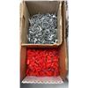Image 3 : 2 TRAYS AND 2 BOXES OF POLISHING AND CLENAING DRILL BITS, ELECTRICAL HARDWARE, TACKS, RUBBER CAPS