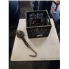 Image 1 : 5 MOUND TOOL CO 5 INCH IRON PULLEY AND MEAT HOOKS - BEEF TROLLEY