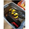 Image 8 : 2 TOTES AND CRATE OF TOOLS, SHOP SUPPLIES, MILWAUKEE JOBSITE RADIO