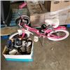 Image 1 : KIDS TRAINING WHEEL BIKE WITH 3 PAIRS OF SKATES