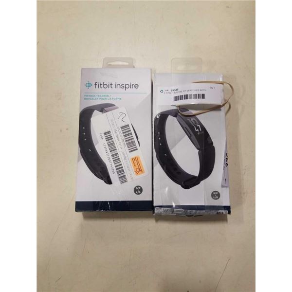 2 FITBIT INSPIRE FIT WATCHES BOTH WORKING W/ 1 CHARGER, RETAIL $189