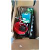 Image 2 : 4 BOXES OF KITCHEN ITEMS, INCLUDING CAST IRON PANS, SWIFFER PADS